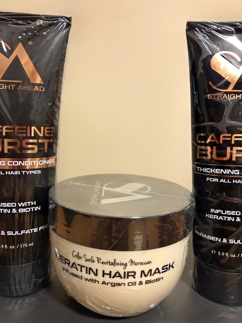 Straight Ahead Shampoo & Conditioner Set. SA Keratin Hair Mask.